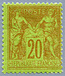 Image du timbre Groupe «Paix et Commerce»Type Sage 20c brique sur vert
