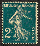 Image du timbre Semeuse camée 2F vert-bleu