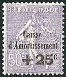 Image du timbre Semeuse 50 c + 25 c violet
