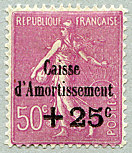 Image du timbre Semeuse 50c + 25c