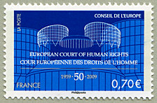Image du timbre Cinquantenaire de la Cour Européenne des Droits de l'Homme