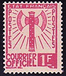 Image du timbre Courrier officiel 1 F