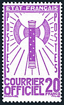 Image du timbre Courrier officiel 20 F
