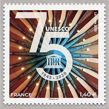 Image du timbre UNESCO 75e anniversaire  1945-2020
