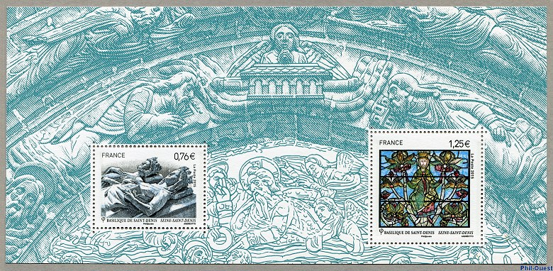 Image du timbre Souvenir philatélique de la basilique cathédrale de Saint-Denis