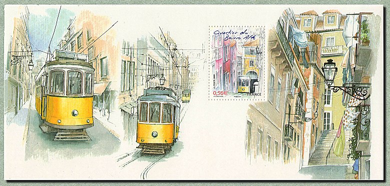 Lisbonne - Quartier de Bairro Alto
<br />
Souvenir philatélique