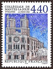Image du timbre Collégiale de Mantes la Jolie - Yvelines