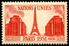 Image du timbre Nations unies, Paris  1951, 18 F