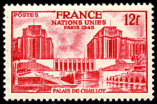 Palais de Chaillot, 12 F<BR>Assemblée des Nations Unies - Paris 1948