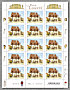 La feuille de 15 timbre de 2022 du Petit-Louvre