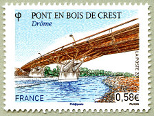 Image du timbre Pont en bois de Crest - Drôme