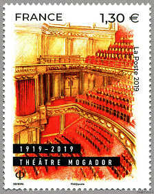 Image du timbre Centenaire du théâtre Mogador-La salle