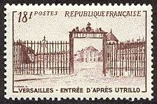 Image du timbre Entrée du château de Versaillesd´après Maurice Utrillo