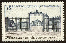Entrée du château de Versailles<BR>d´après Maurice Utrillo