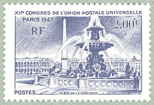 Image du timbre Place de la Concorde à Paris