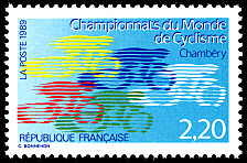 Image du timbre Championnats du Monde de cyclisme à Chambéry