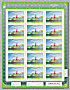 La feuille de 15 timbres de 2023 des 100 ans dela Fédération Française de Cyclotourisme