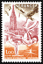 Image du timbre Championnat du Monde de Gymnastique à Strasbourg