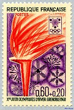 Image du timbre Jeux Olympiques d´hiver de GrenobleFlamme olympique
