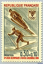 Image du timbre Jeux Olympiques d´hiver de GrenobleSaut et ski de fond