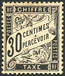 Chiffre-Taxe banderole 30c noir
