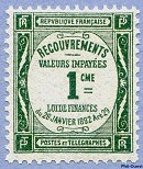 Image du timbre Recouvrements - Valeurs impayées 1c olive